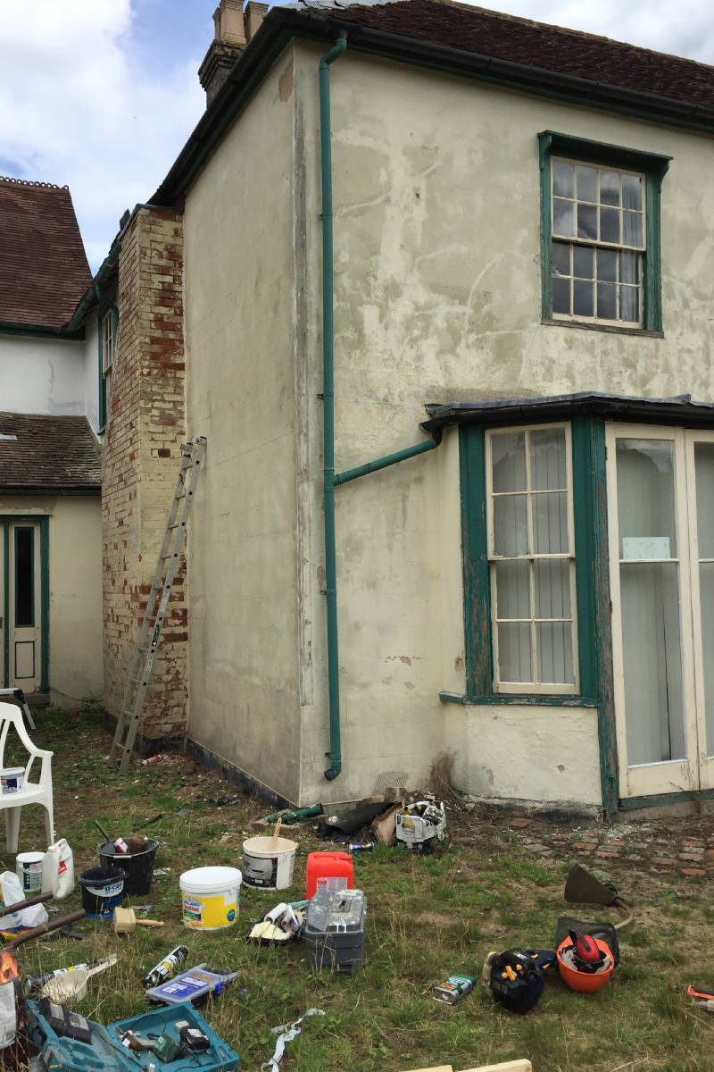 External painting before work 3
